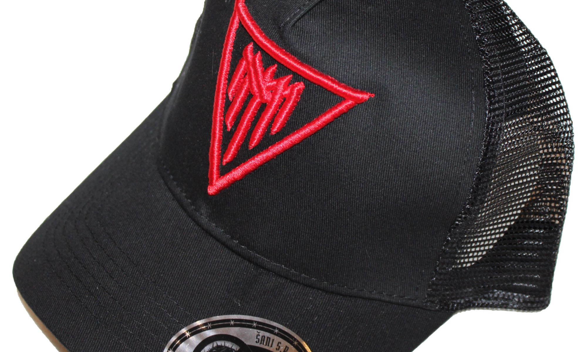 Čepice truckerka, černá s 3D výšivkou, logo Mean Messiah